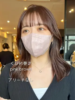 セミロング カラー 渋谷/暖色系カラー kotoha🍊のヘアスタイル