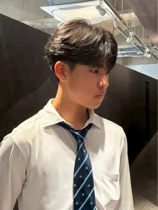 ショート パーマ メンズ 金山駅前/メンズ パーマ/真柄 恒輝のヘアスタイル