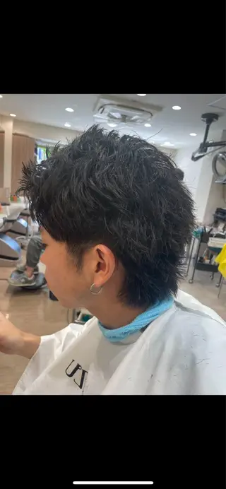 ショート 成瀬メンズ パーマ清水大隼のヘアスタイル