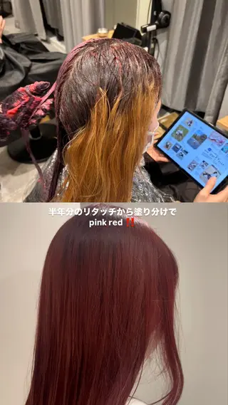 カラー 酒井 美里のヘアスタイル