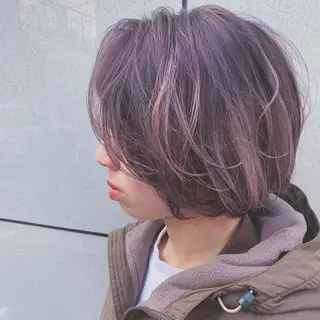 ショート カラー 渋谷ブリーチカラー 韓国ヘアyuikoのヘアスタイル