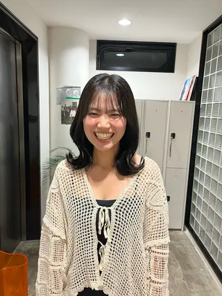 ミディアム カラー 🟡ひろの/ツヤ カラー/髪質改善🟡のヘアスタイル