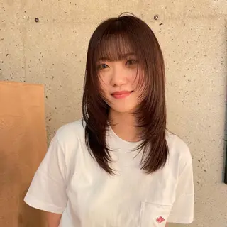 セミロング 平尾/薬院*北谷治子 *艶髪レイヤーカットのヘアスタイル