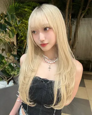 ロング カラー belle   表参道　terrace所属・抜きっぱなしブロンド /ハイトーン/カナタのヘアスタイル