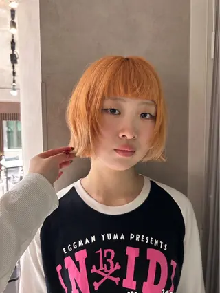 ショート yume☆ハイトーン 🪐デザイン🦠のヘアスタイル