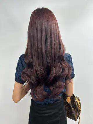 ロング カラー alpha. カラーエクステ下妻のヘアスタイル