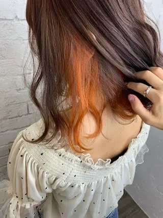 ミディアム カラー 🎀モテ髪ミルクティ ー🎀yasunaのヘアスタイル