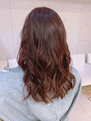 セミロング カラー お悩み解決✨ ASAMIのヘアスタイル