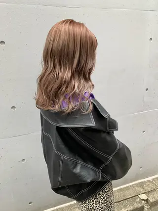 ミディアム カラー LEBEN所属・leben serikaのヘアスタイル