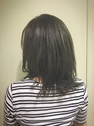 ミディアム カラー パーマ 中村 碧のヘアスタイル