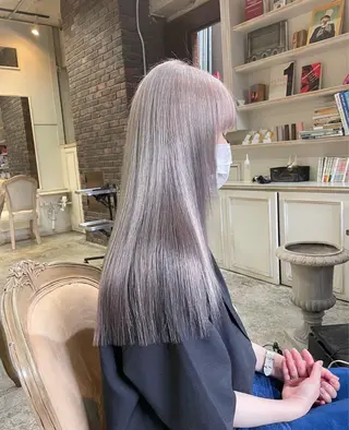 ミディアム カラー ハイトーン/ 艶カラー🫧竹村柾則のヘアスタイル