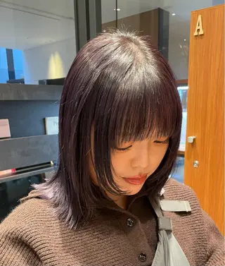 ミディアム カラー アミ トモヤのヘアスタイル