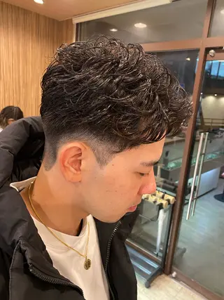 ショート メンズカット、パーマ ✄﻿杉山来輝金沢文庫のヘアスタイル