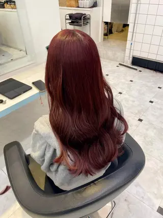カラー 🍒♡艶髪暖色カラー saaya♡🍒のヘアスタイル