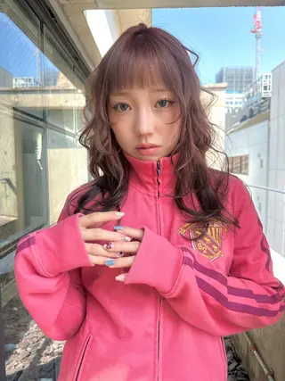 ミディアム レイヤーカット/ハイ トーン✂︎ゆーぴ✂︎のヘアスタイル