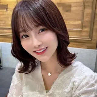 ミディアム 撮影カットモデル募集 前髪、顔周り/徳永のヘアスタイル