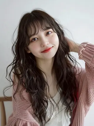 ロング MIO 顔周りレイヤー🌟のヘアスタイル