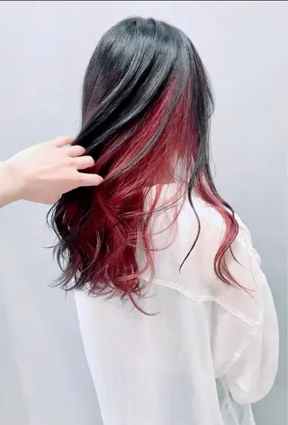 セミロング カラー パーマ ヘアアレンジ EIGHTSOL博多 筑紫口店 溝口里穂のヘアスタイル