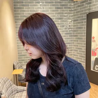 セミロング カラー La fith hair fun 池袋店【ラフィスヘアーファン】所属・🦋透明感カラー/レ イヤー/ruru🦋のヘアスタイル