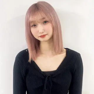 ミディアム カラー 🫧うる艶トレンド 🫧透明感カラーのヘアスタイル