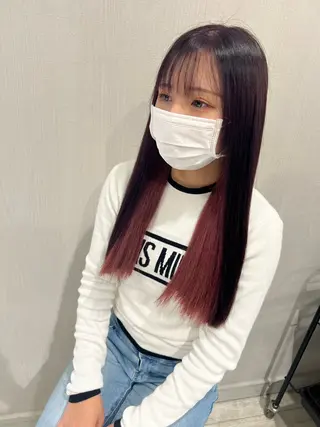ロング カラー ayumi hondaのヘアスタイル