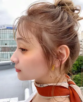 ヘアアレンジ 細めハイライト🩶 ボブ/レイヤーカットのヘアスタイル