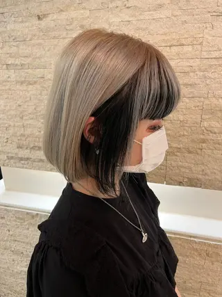 ショート カラー 韓国/インナーカラー 🍑YUI🍑のヘアスタイル