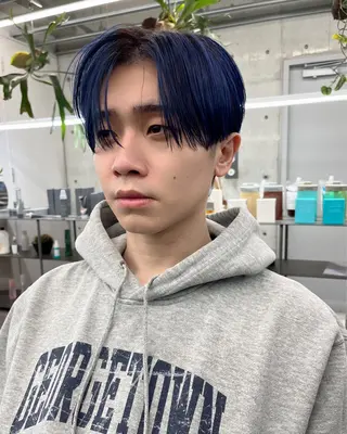 ショート カラー メンズ ダブルカラー/ ケアブリーチ/クニトのヘアスタイル