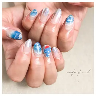 ショート ネイル mofmofnail 🌿shimizuのネイルデザイン