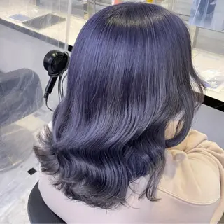 ミディアム カラー ヘアアレンジ 原宿/ハイトーン/ デザインカラー/のヘアスタイル