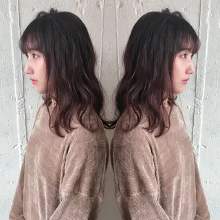 セミロング あらき ちさとのヘアスタイル