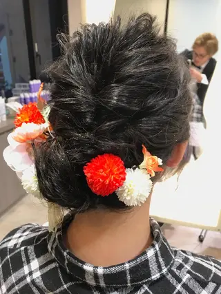 ミディアム ヘアアレンジ MIRU by INCE HAIR所属・chiyo yasuのヘアスタイル