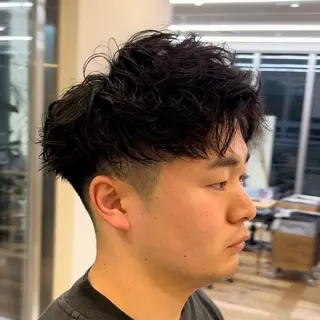 パーマ メンズ 🐋湊 ゆうき /ショートカット🫧のヘアスタイル