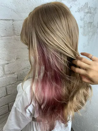 ロング カラー 🎀モテ髪ミルクティ ー🎀yasunaのヘアスタイル