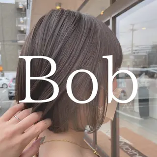 ショート カラー パーマ ボブ/透明感カラー 永田真穂のヘアスタイル