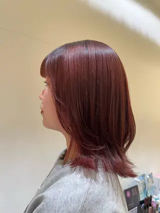 ミディアム 暖色カラー/似合わせ カット/名古屋/辻のヘアスタイル