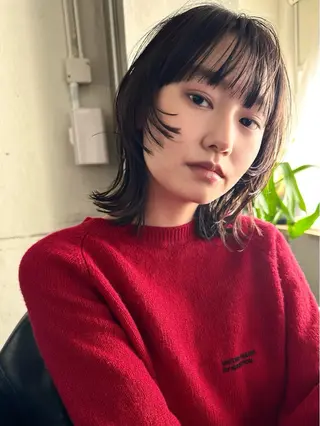 ミディアム カラー 下北沢 soiのヘアスタイル