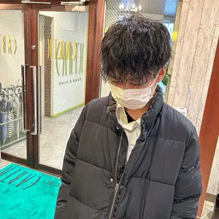 ショート パーマ メンズ ツイスパ/メンズ特化 🦋𝑺𝑶𝑵𝑬の眉毛・アイブロウイメージ