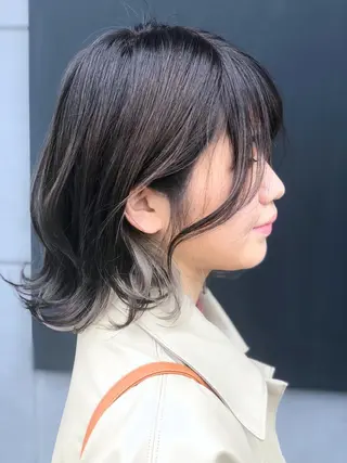 ミディアム カラー 柿本拓【全席完全個室 ログネオン】のヘアスタイル