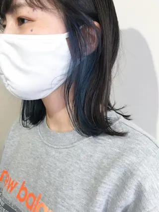 ミディアム カラー 小川 美奈のヘアスタイル