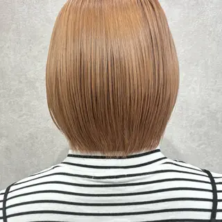 ショート カラー 髪質改善ストレート /暖色カラー🎀🪞のヘアスタイル