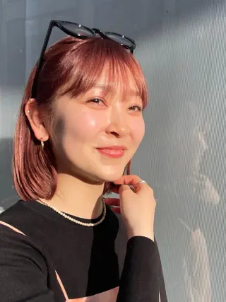 ミディアム カラー 松永 梨央のヘアスタイル