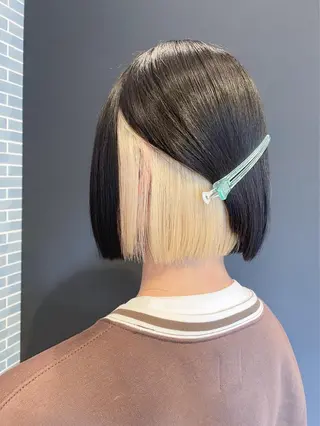 カラー 長尾菜々美🐰 ／ハイトーンカラーのヘアスタイル