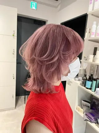 ミディアム カラー Ameri 新宿所属・𓆩︎🩸個性カラー SAKÜRA𓆪⋆˚のヘアスタイル