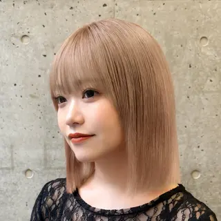 ショート カラー パーマ 艶カラー/レイヤー/ ボブ/みきと🏷️のヘアスタイル
