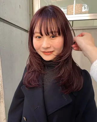セミロング カラー 原 菜帆のヘアスタイル
