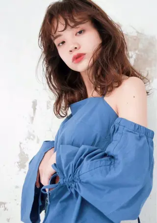 セミロング カラー パーマ ヘアアレンジ メンズ キッズ ネイル マツエク・マツパ MODEK's西宮店 マネージャー神道有基のヘアスタイル