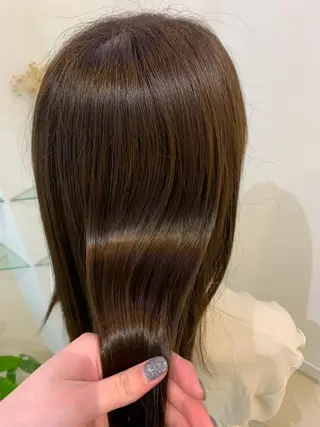 カラー ブリーチしない暖色 カラー🥀杉 優菜のヘアスタイル