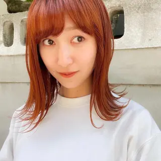 ミディアム 暖色カラー🧡 ボブ🧚‍♀️マナのヘアスタイル
