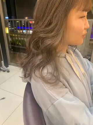 カラー 黒田瀬奈/ボブ まろやかベージュのヘアスタイル